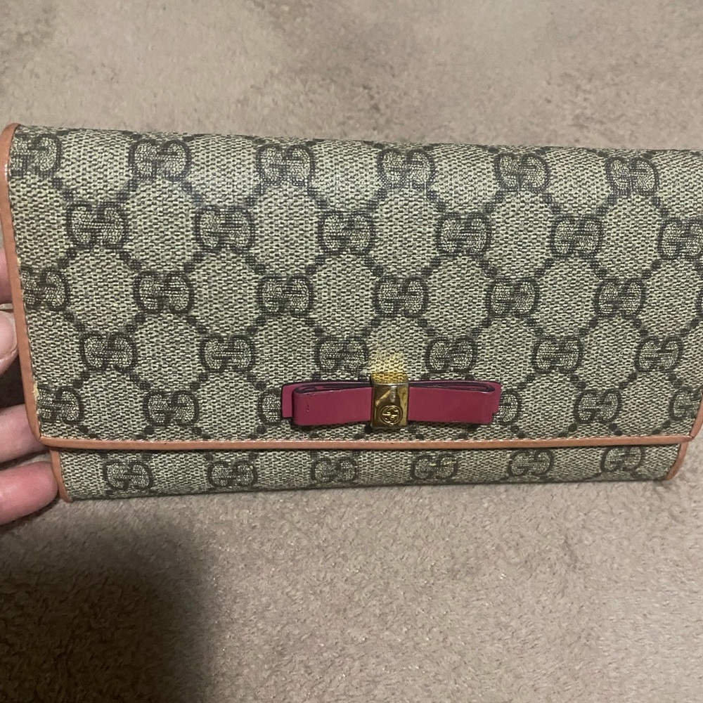 Leather wallet Gucci Brown